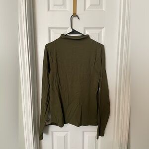 Old Navy Dark Green Mock Neck Bestee Long Sleeve Shirt
